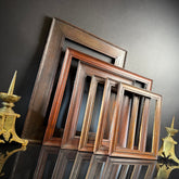 Set of 6 Antique Wood Picture Frames | Oak Wood | Gallery Wall