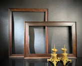 Set of 2 Large Antique Wood Picture Frame / Photo Frame | Solid Oak | Dark Wood