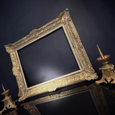 Large Shabby Antique French Gilt Picture Frame | Ornate Detail | Gold (87x71cm)
