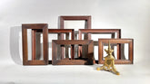 Set of 6 Antique Wood Picture Frames | Oak Wood | Gallery Wall