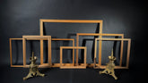 x6 Vintage & Mid-Century Wood Picture Frames | Gallery Wall | Light Wood Finish | Set of 6 Frames