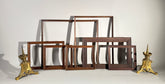 Set of 7 Eclectic Antique Wood Picture Frames | Oak Wood | Gallery Wall