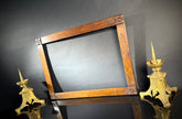 Antique Arts & Crafts Mission Oak Picture Frame | Hand-Carved Corner Details | 1900s Rustic Frame (62.5cmx44cm)