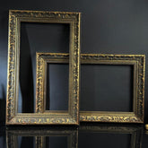 Pair Shabby Vintage Picture Frames | Gold | (56x35.5cm) | Ornate Wall Gallery