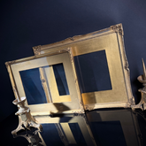 Set of x2 Antique Gilt Picture Frames | Ornate Corner Detail | Bright Gold