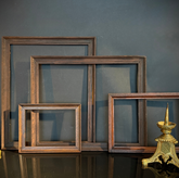 x4 Antique Oak Wood Picture Frames | Solid Hardwood | Gallery Wall Display