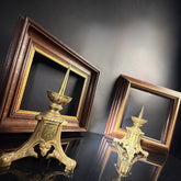 Vintage Wooden Picture Frames | Set of 2 | Deep Set Gilt Trim