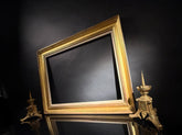 Extra Large Shabby Vintage Gilt Picture Frame (92.5x67.5cm) | Off-white Trim | Classic Wall Decor | Wall Gallery