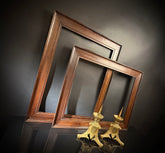 Pair Large Antique Wood Picture Frame / Photo Frame | Solid Oak | Dark Wood (76x62cm)