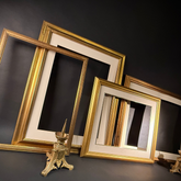 Large Classic Gilt Picture Frame Set (4) | Vintage Gallery Wall Decor