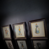 Charles Dickens Framed Prints: Antique "Dombey & Sons" Oak Art (Set of 3)