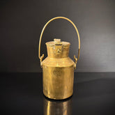 Vintage Indian Brass Milk Jug | Rustic Kitchen Decor | Brass Canister