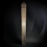 Antique Hand-Carved Wood Newel Post - Rustic Salvaged Architectural Piece for Stairwell or Building Projects