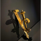 Large Weighty Wrought Iron Torchère Wall Sconce / Wall Light