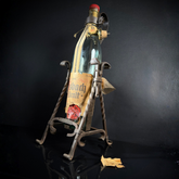 ‘Asbach Uralt’ Wrought Iron Vintage German Brandy Cradle | Tilting 3L Bottle Decanter | Vintage Brandy Pourer in Cradle