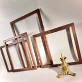 x4 Large Antique Oak Wood Picture Frames (86cm x 58cm largest)| Solid Hardwood | Gallery Wall Display