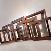 Set of 8 Antique Wood Picture Frames | Oak Wood | Gallery Wall