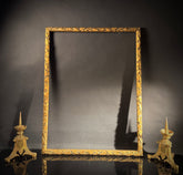 Extra Large Antique Gilt Picture Frame | Leaf & Berry Motif | 84cm x 65.5cm | Solid Wood