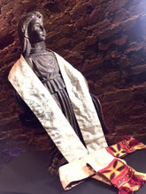 Quality Vintage Religious Stole / Ivory, Red & Gold / Religious Clothing / Church Decor / Band Cincture / Maniple
