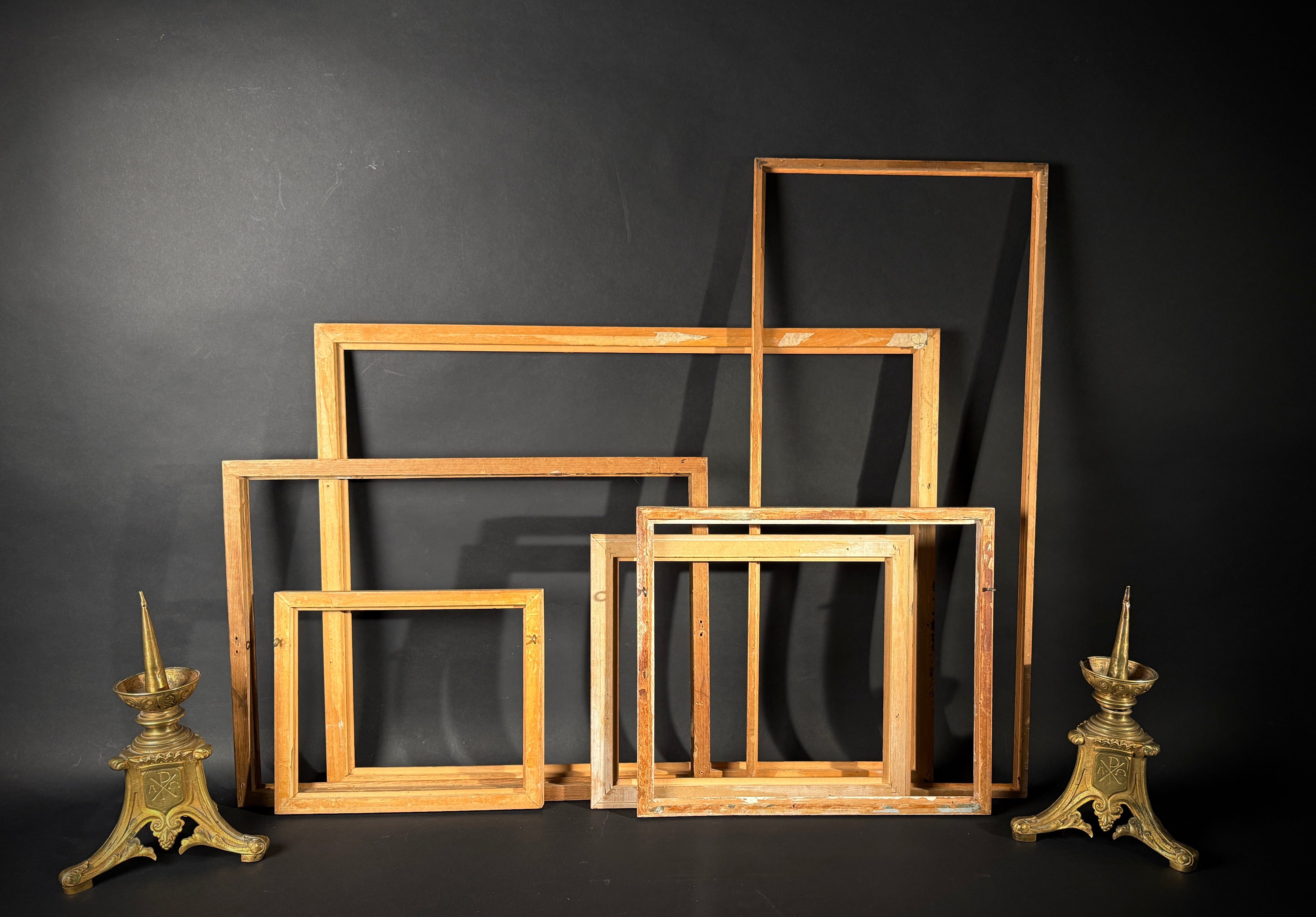 x6 Vintage & Mid-Century Wood Picture Frames | Gallery Wall  |  Light Wood Finish  |  Set of 6 Frames