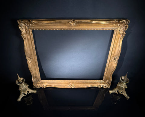 Large (70cm x 68cm) Carved Gilt Wood French Vintage Picture Frame (Solid wood no gesso)