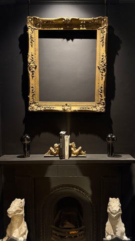 Antique Baroque Gilt Picture Frame  |  Large Ornate  |   Muted Gold Shabby Chic (96.5 x 84cm)