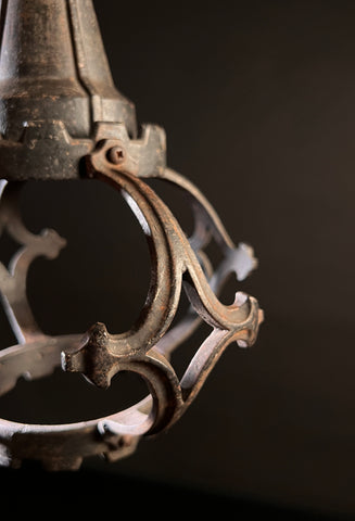 Antique Wrought Iron Pendant Light | Gothic Style | Antique Hanging Light | Rustic Decor