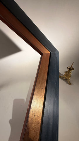 Pair Large Antique Wood Picture Frame | Black Classic Finish | 66x45.5cm