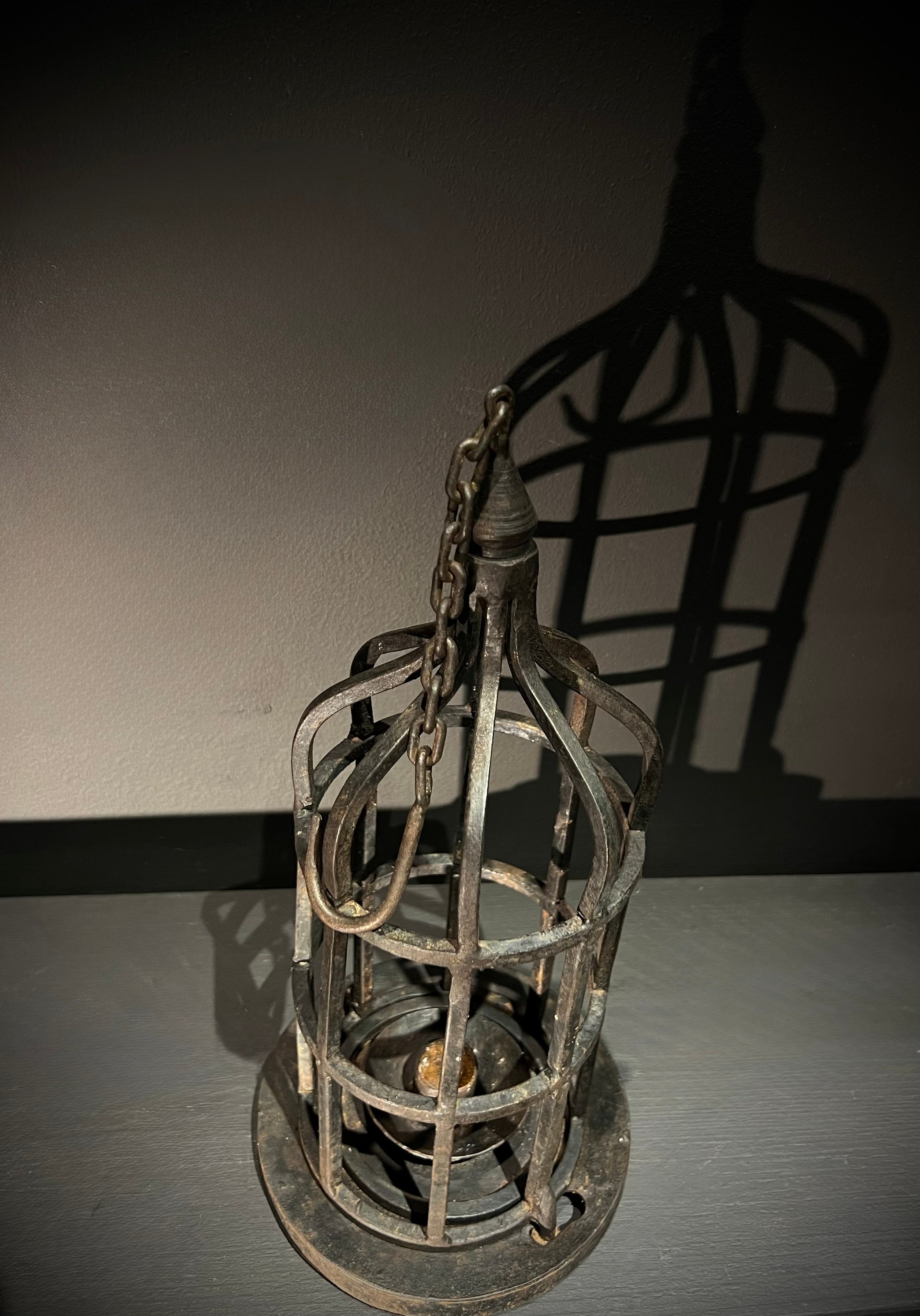 Industrial Gothic Candle Lantern  |  Bird Cage Hanging Light  | Hanging Lantern