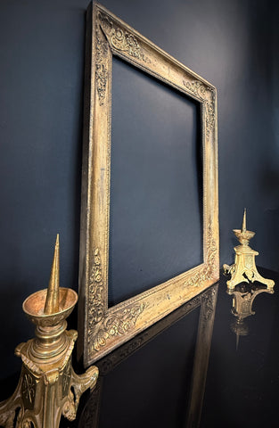 Large Antique Picture Frame (73x59cm) | Ornate Corner Detail | Classic GoldWall Decor / Wall Gallery