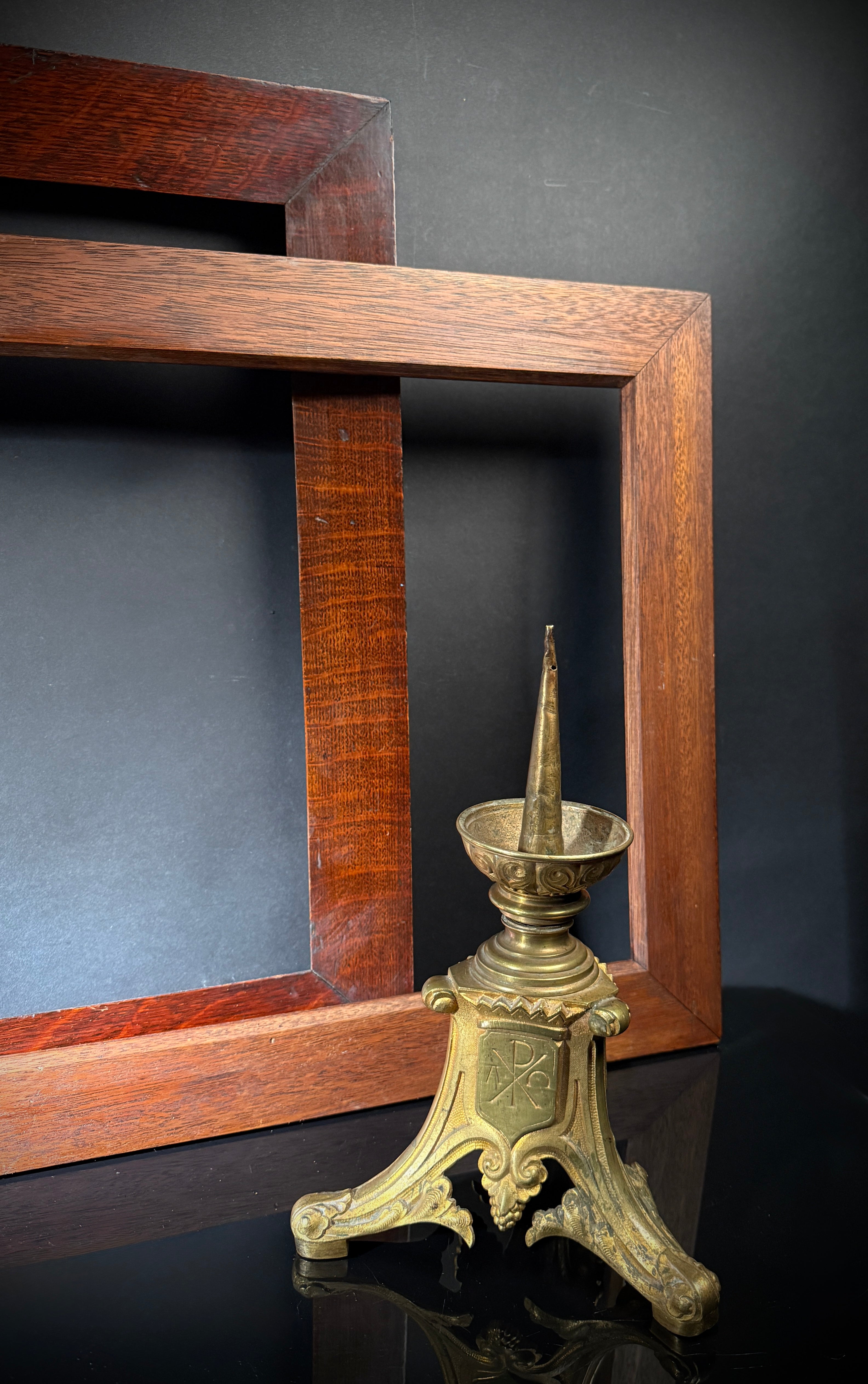 Set of x3 Hardwood Antique Picture frames