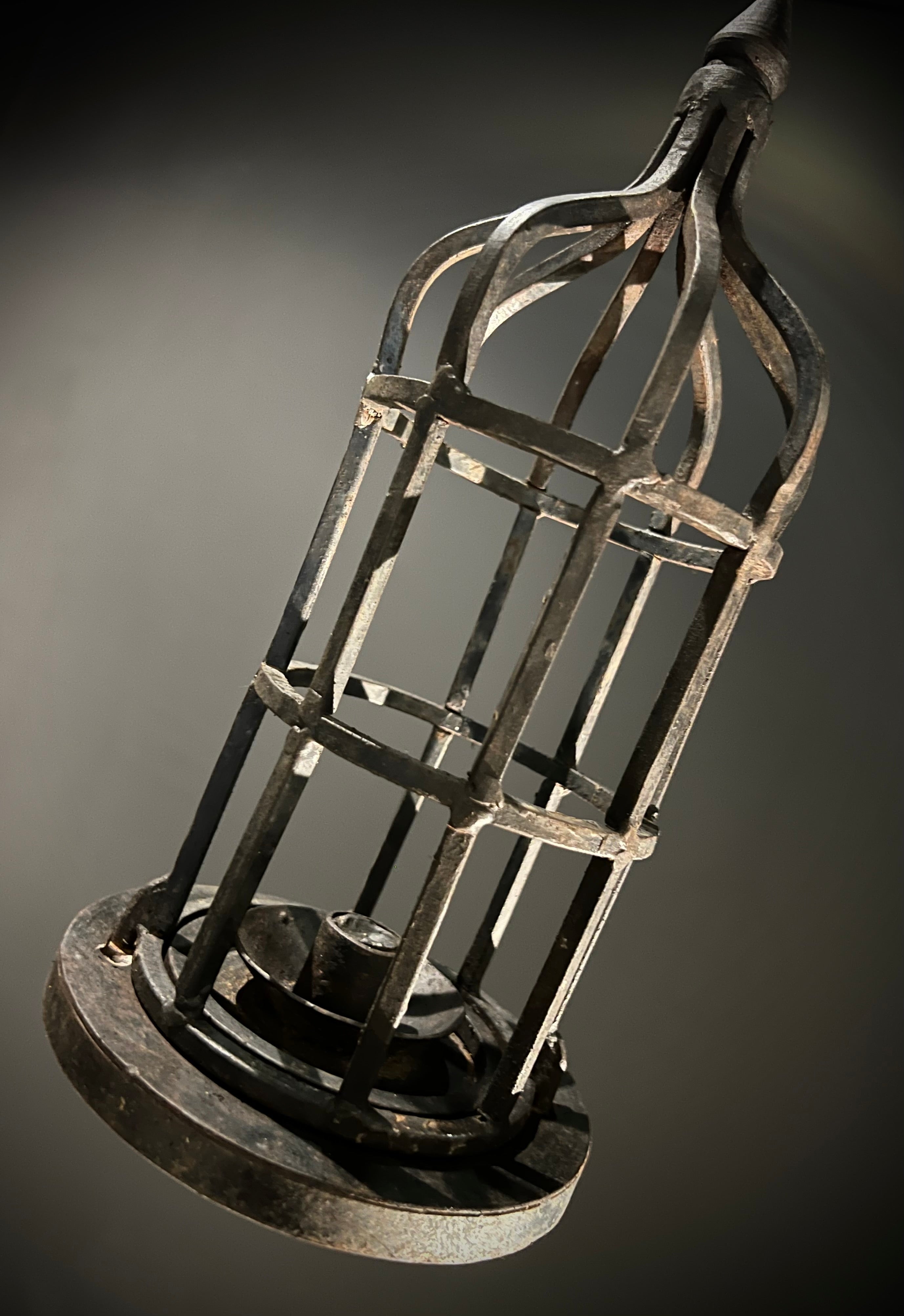 Industrial Gothic Candle Lantern  |  Bird Cage Hanging Light  | Hanging Lantern