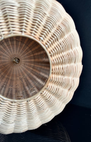 Large (48cm) Pooky Natural Rattan Hector Ball Pendant Light – Handwoven Wicker Hanging Lamp