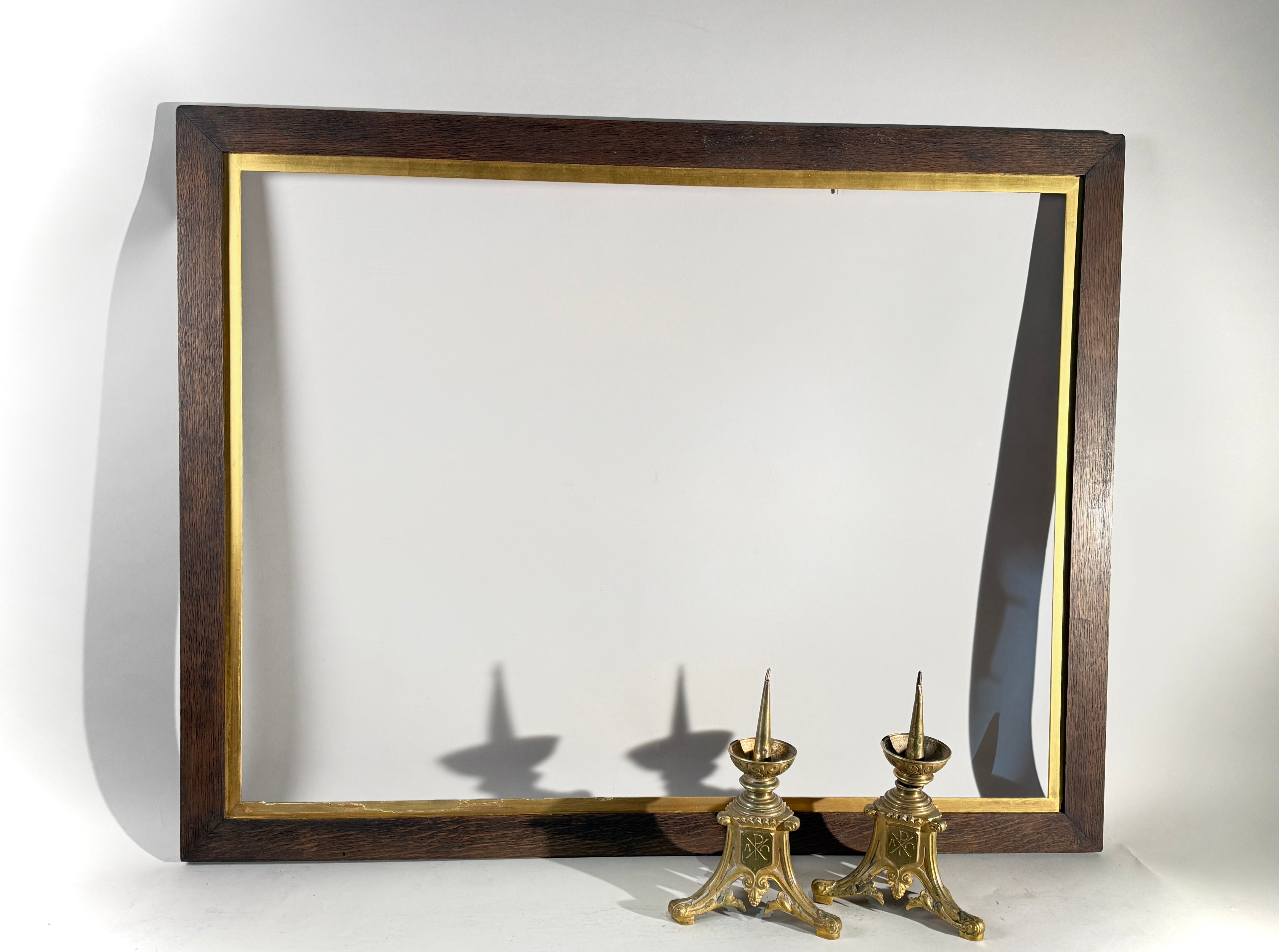 Extra Large Antique Solid Oak Dark Wood Picture/Photo Frame (113x89cm)