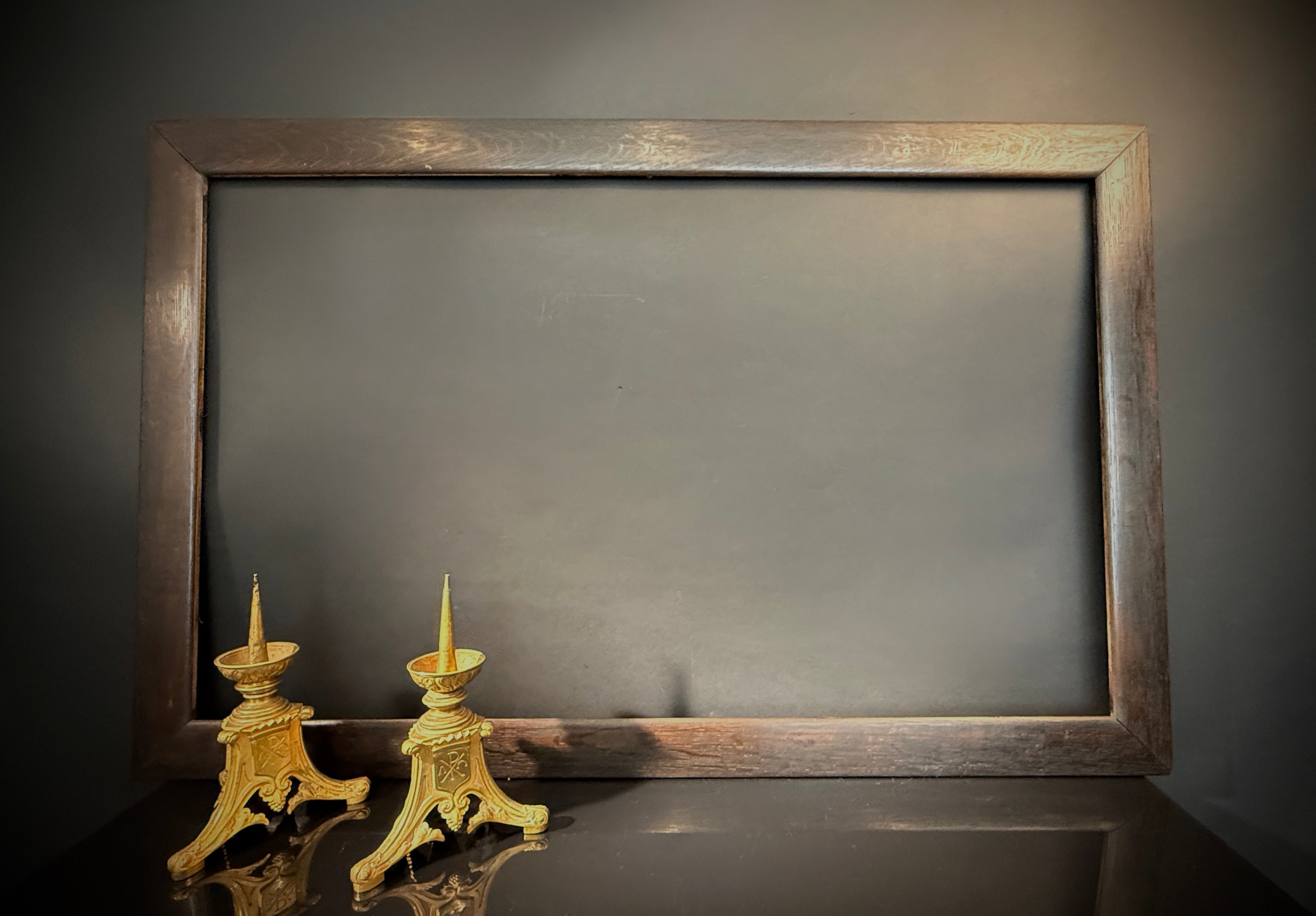 Extra Large (127.5x82cm) Antique Picture Frame / Photo Frame |  Solid Oak |  Dark Wood