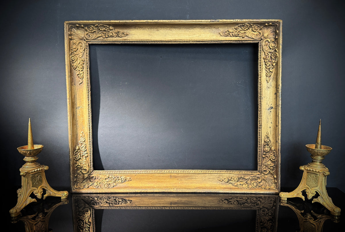 Large Antique Picture Frame (73x59cm) | Ornate Corner Detail | Classic GoldWall Decor / Wall Gallery