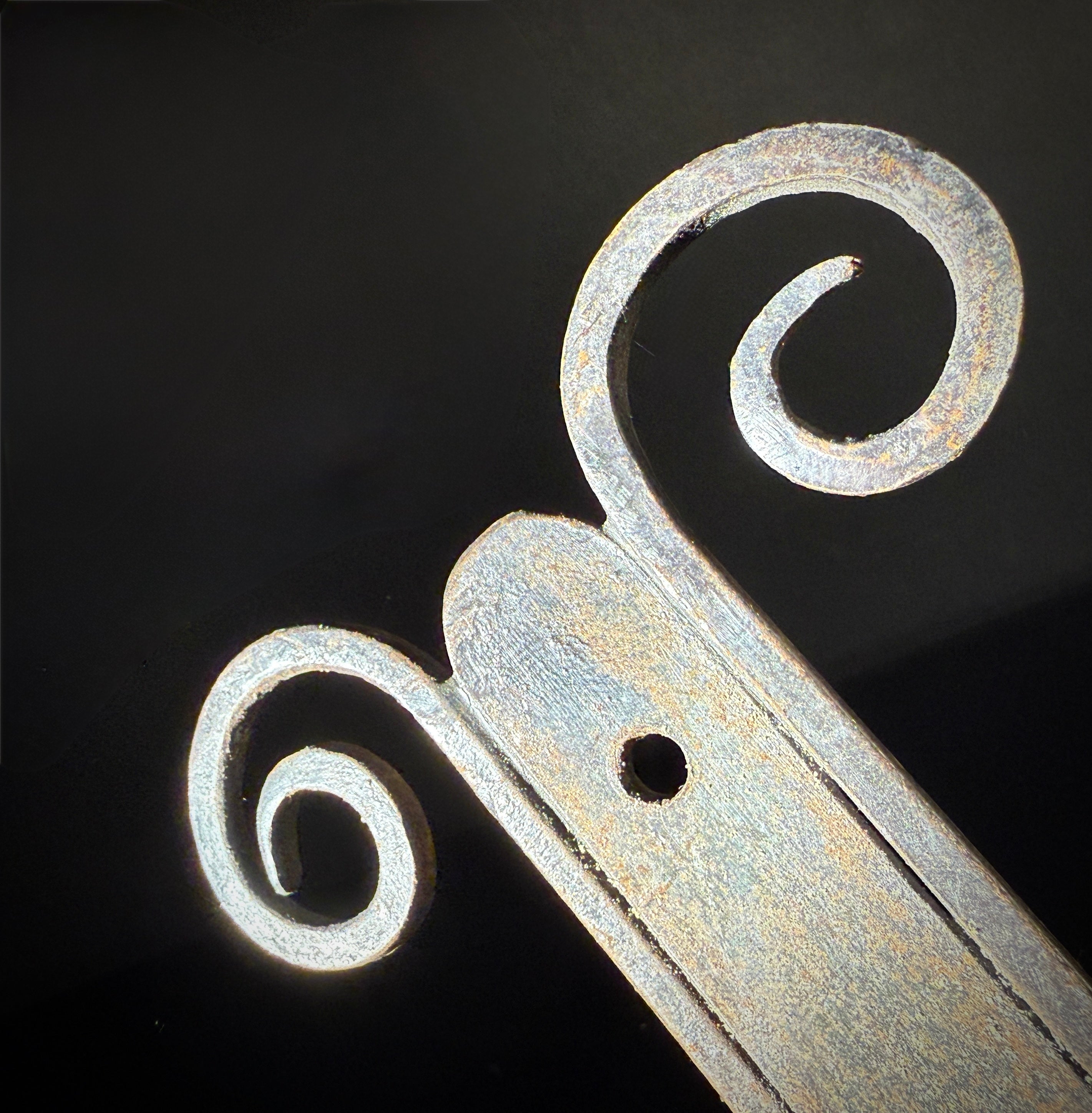 Unusual Pair of Wrought Iron Candle Torchere Sconces  |  Medieval Style  |  Hand-Forged
