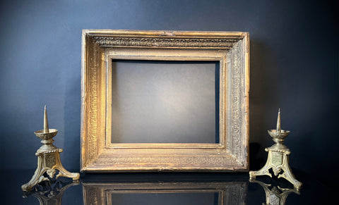 Large Shabby Antique Gilt Picture Frame – Deep Set Ornate Wood Picture Frame 67cm x 57cm