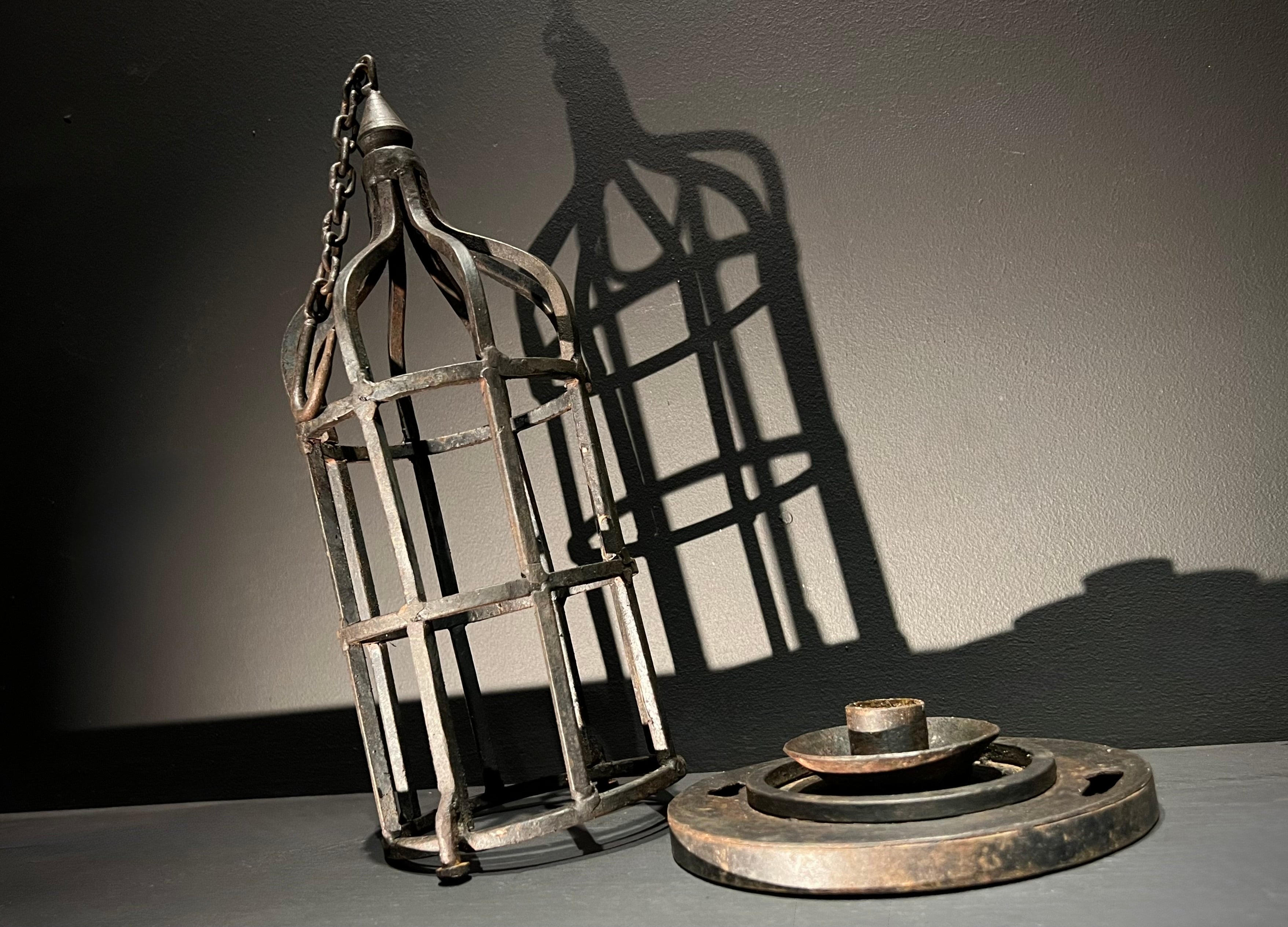 Industrial Gothic Candle Lantern  |  Bird Cage Hanging Light  | Hanging Lantern
