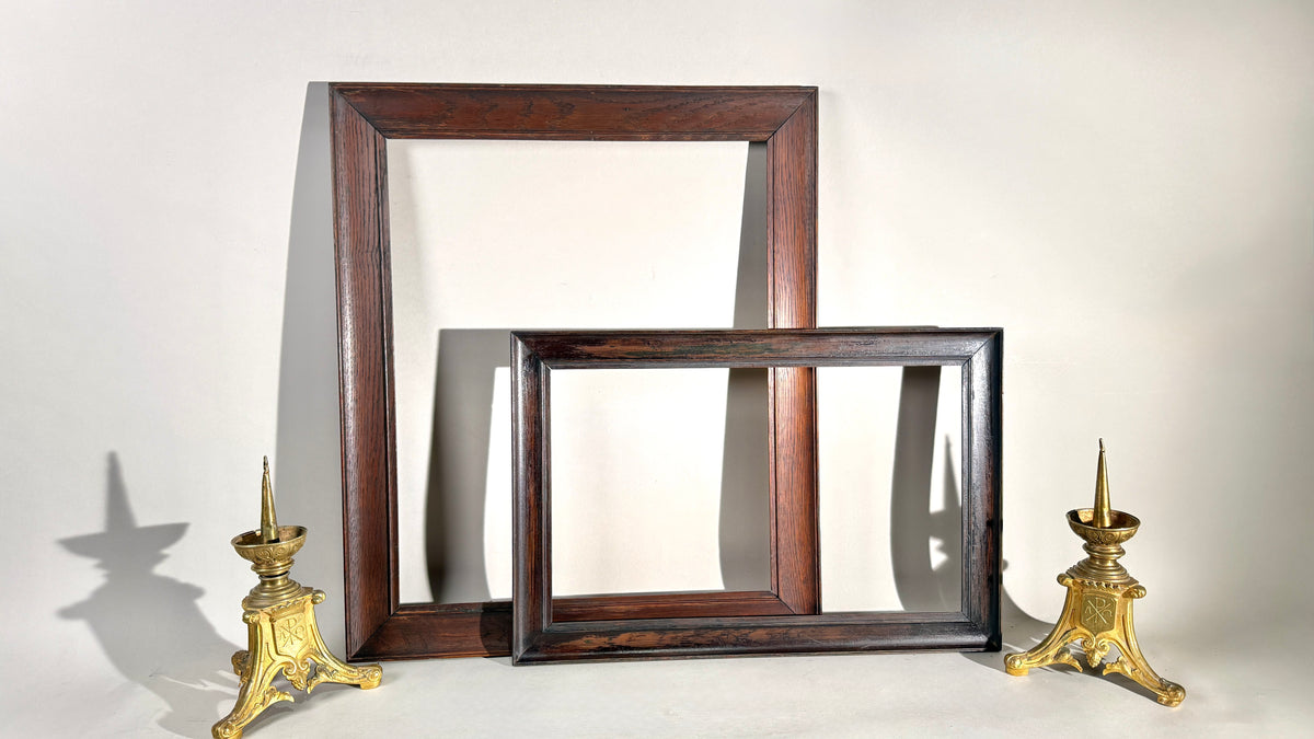 Set 2 Large Wood Picture Frames | Solid Hardwood | Oak | Rustic Gallery Wall Display