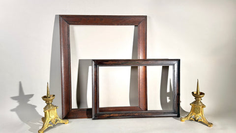 Set 2 Large Wood Picture Frames | Solid Hardwood | Oak | Rustic Gallery Wall Display