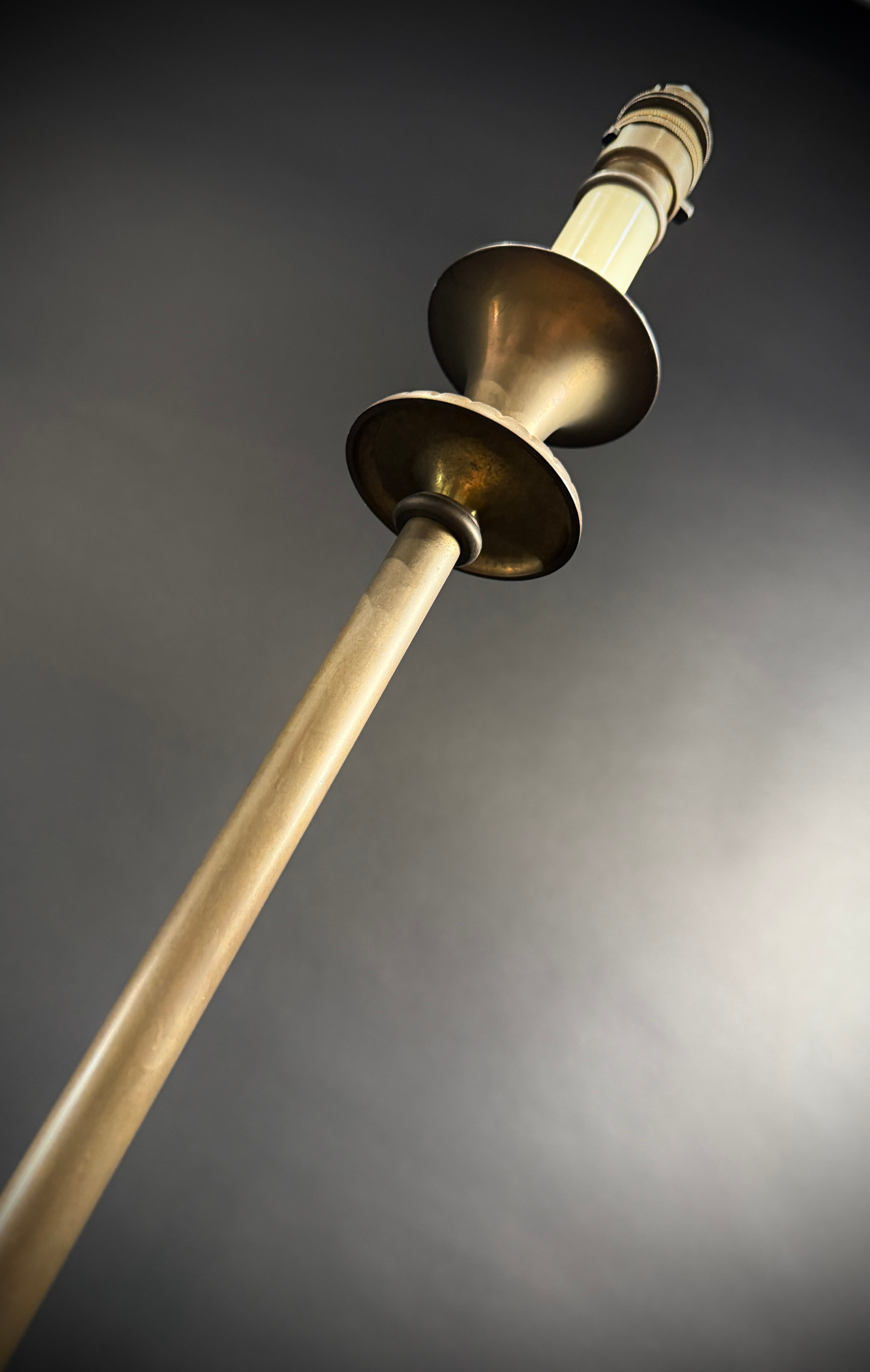 Vintage Laura Ashley Floor Lamp  |  Cream Shades