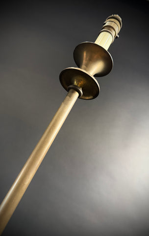 Vintage Laura Ashley Floor Lamp  |  Cream Shades