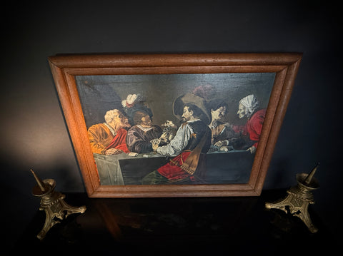 Vintage Rombout Reproduction Oil Painting | On Canvas | The Card Players,