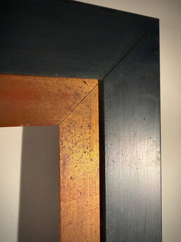 Pair Large Antique Wood Picture Frame | Black Classic Finish | 66x45.5cm