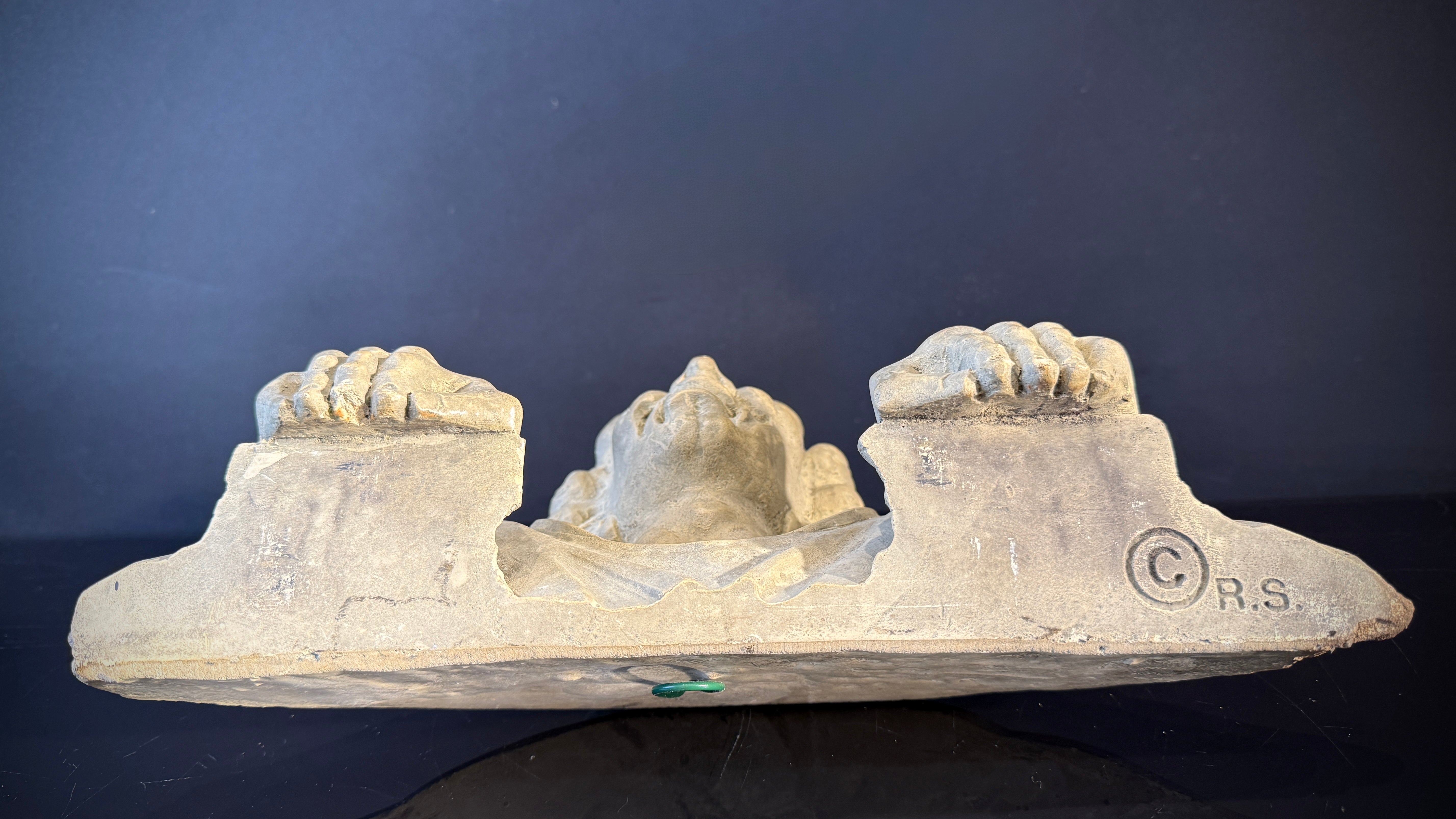 Gothic Medieval Cliffhanger Shelf Sitter Wall Plaque, Handmade Plaster Decor (33x15x9cm) Quasimodo Notre Dame Bell Ringer