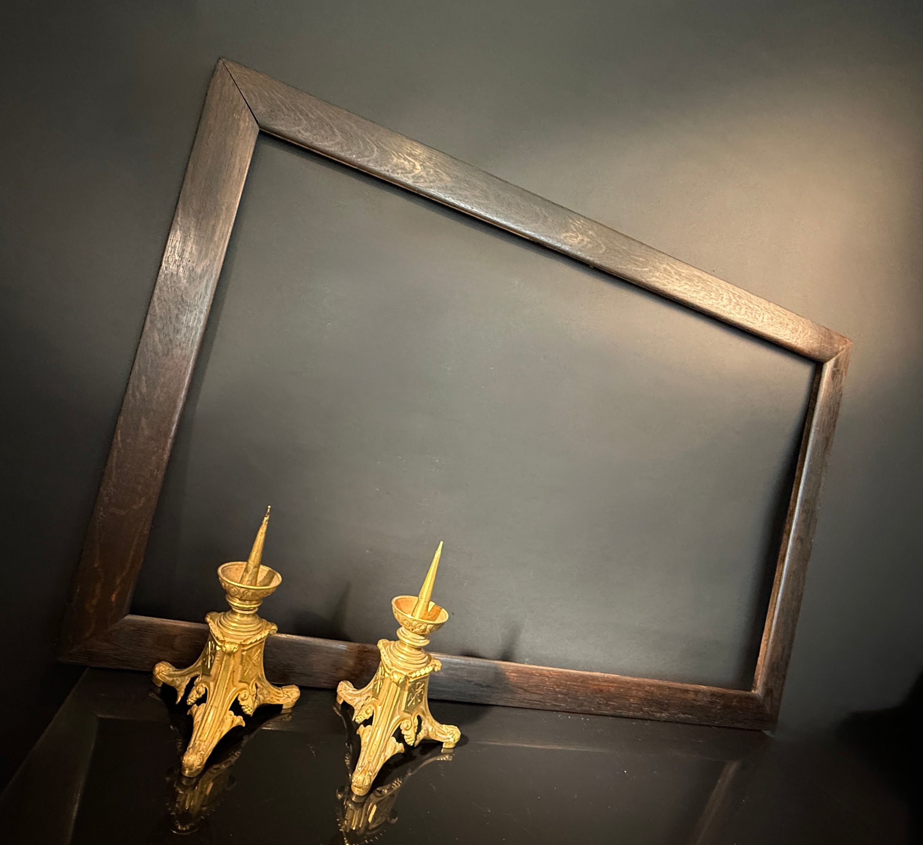 Extra Large (127.5x82cm) Antique Picture Frame / Photo Frame |  Solid Oak |  Dark Wood