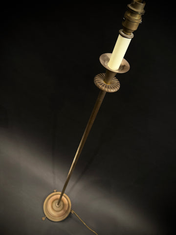 Vintage Laura Ashley Floor Lamp  |  Cream Shades