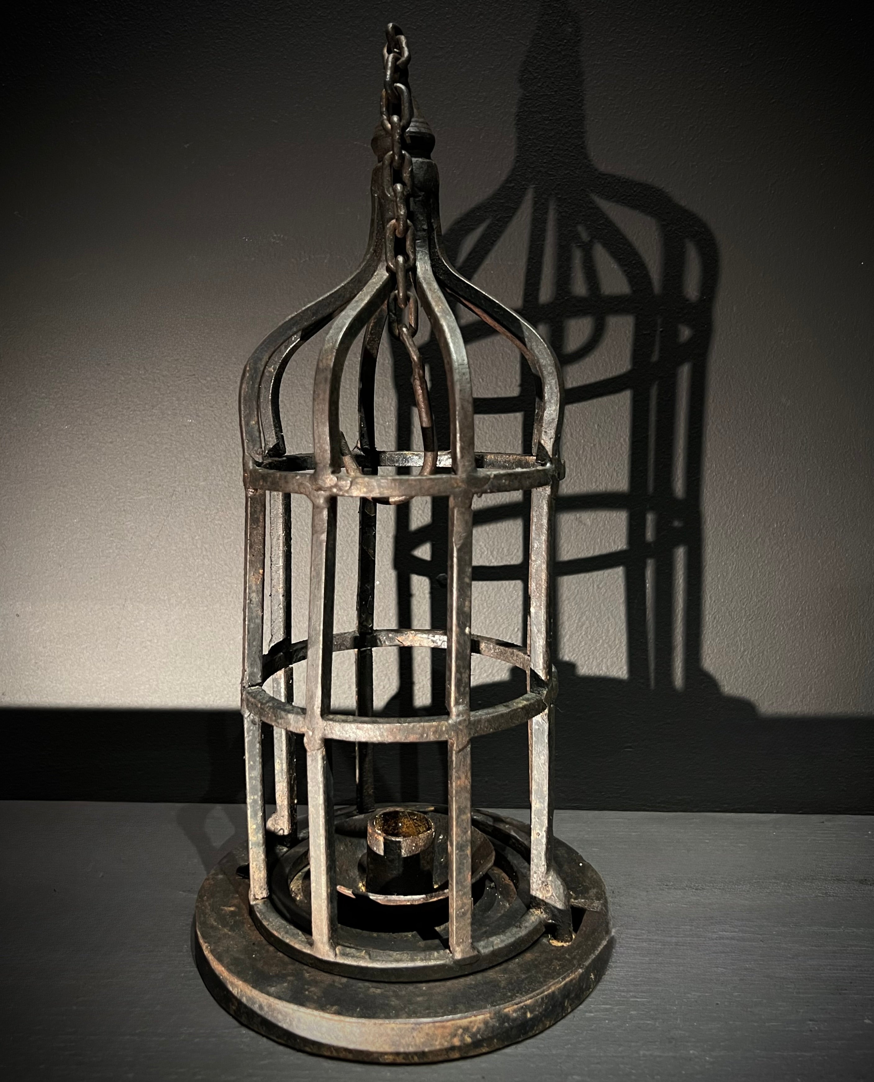 Industrial Gothic Candle Lantern  |  Bird Cage Hanging Light  | Hanging Lantern