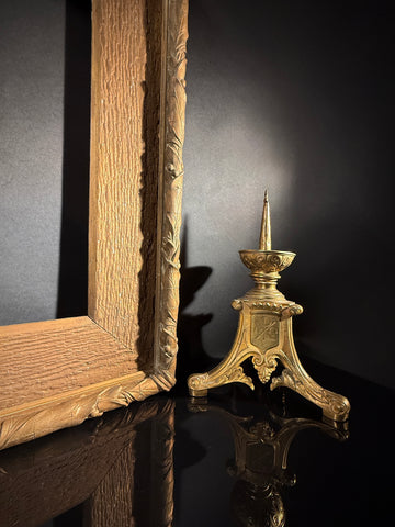 Antique Gilt Picture Frame (69.5cm x 54.5cm) – Wide Profile Classic Style | Art Mirror Display